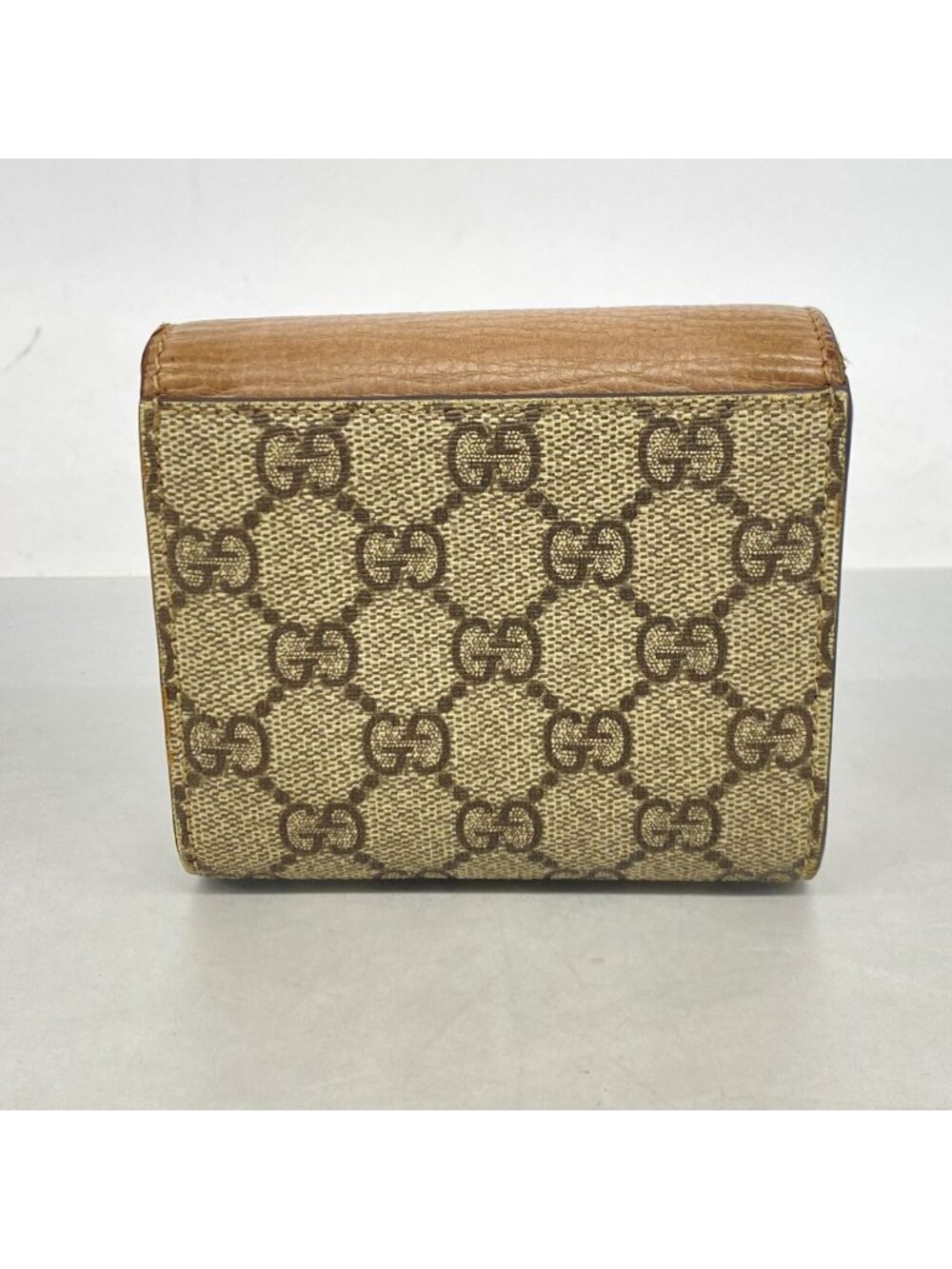 Gucci Wallet GG Marmont Supreme Leather Brown Gold - Picture 8 of 8